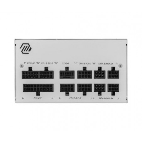 MSI MAG A850GL PCIE5 WHITE – Alimentation ATX 850 W (20+4 broches, PCIe 5.0 Ready)