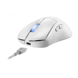 ASUS ROG Keris II Ace Wireless AimPoint White souris Droitier RF Wireless + Bluetooth + USB Type-A Optique 42000 DPI