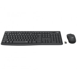 Logitech MK295 Silent Wireless Combo clavier Souris incluse Bureau RF sans fil AZERTY Français Graphite Noir