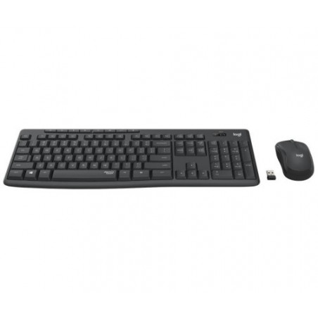 Logitech MK295 Silent Wireless Combo clavier Souris incluse Bureau RF sans fil AZERTY Français Graphite Noir