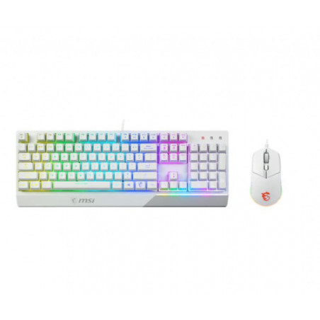 MSI Vigor GK30 combo - ensemble clavier et souris - Français - blanc