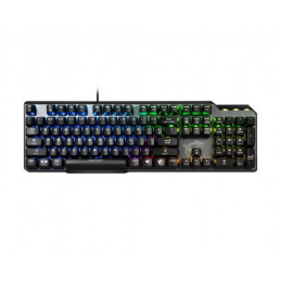 MSI VIGOR GK50 ELITE BOX WHITE clavier Jouer USB AZERTY Français Noir, Métallique