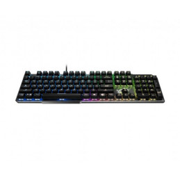 MSI VIGOR GK50 ELITE BOX WHITE clavier Jouer USB AZERTY Français Noir, Métallique