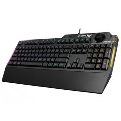 ASUS TUF Gaming K1 - clavier - AZERTY - Français - noir