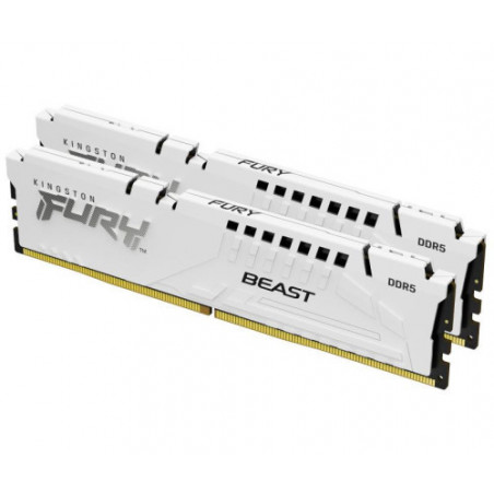 Kingston Technology FURY Beast 32GB 6000MT/s DDR5 CL36 DIMM (2-Pack) White EXPO